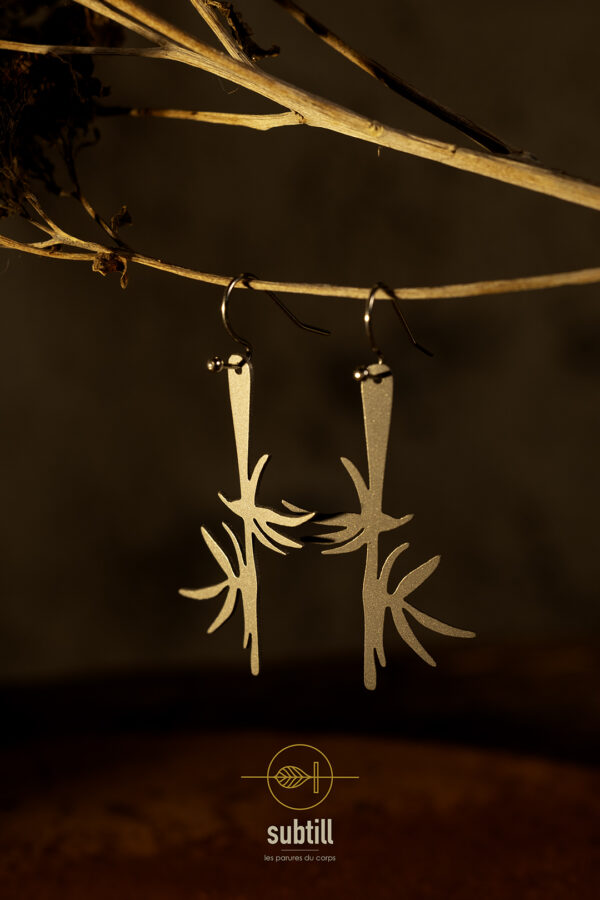 Boucles "Brindilles Rosier Liane" PM